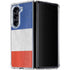 French Flag Distressed Galaxy Z Fold5 5G Clear Case